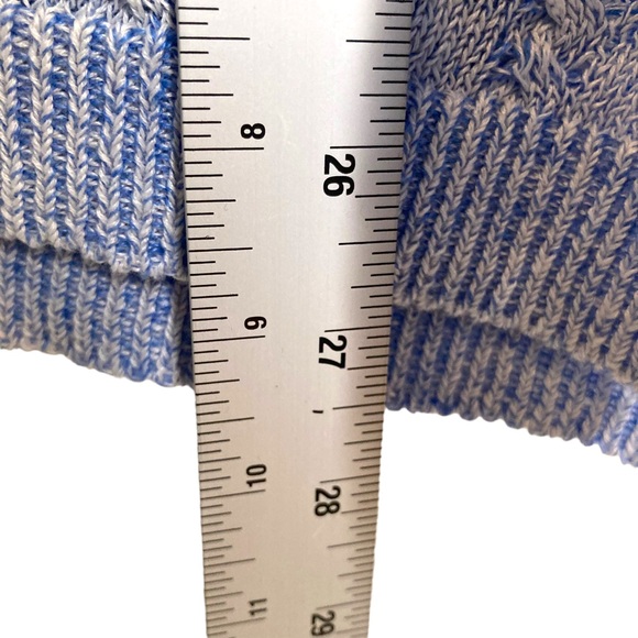 Tommy Bahama Linen Cable Knit Side Slits Sweater Women’s Blue Size XL - Picture 8 of 11